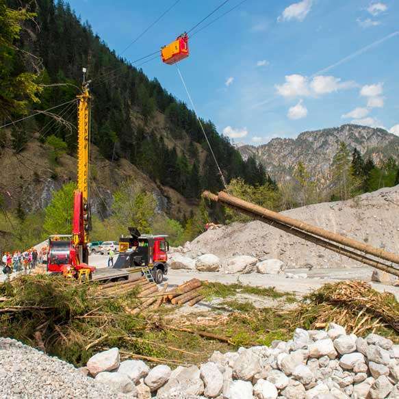 Cableways rope cranes